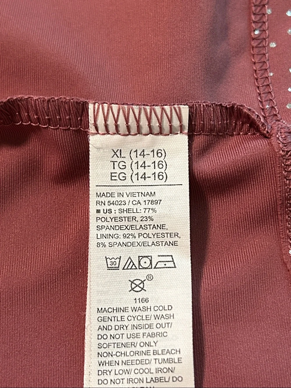 Old Navy Burgundy Racerback Girls Sport Bra with Metallic Dot Detail XL 14-16